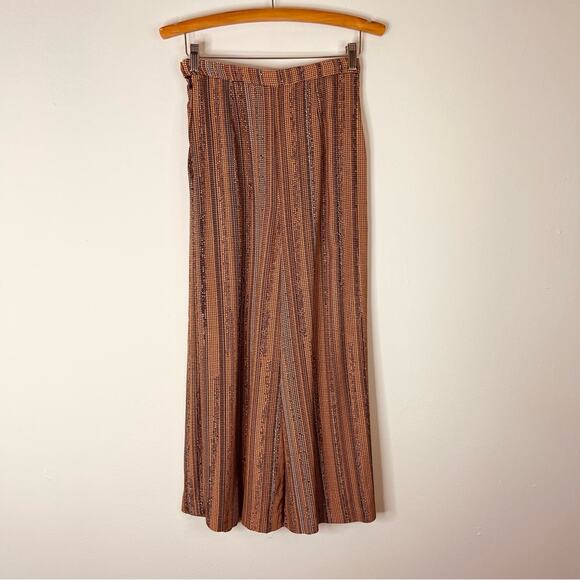 H&M orange black wide leg dot stripe high waisted crop pants 4 - Picture 8 of 8